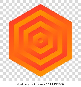 Isolated colorful abstract object. Bright gradient figure, geometric shape. Vector decorative object. Creative symbol for your design.