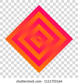 Isolated colorful abstract object. Bright gradient figure, geometric shape. Vector decorative object. Creative symbol for your design.