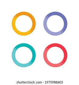 Isolated colorful abstract vector logo. Round shapes. Loading signs. Simple flat symbols. graphic illustrations. Vector illustration