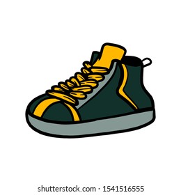Isolated colorful cartoon shoe illustration vector