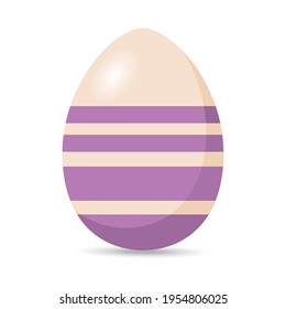 Isolated colorful decorated easter egg. Easter season. Spring time - Vector