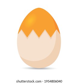 Huevo de Pascua decorado con colores aislados. Temporada de Pascua. Tiempo de primavera - Vector