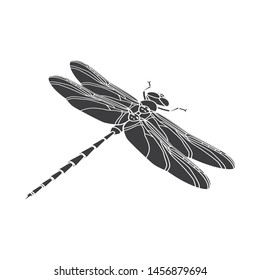 Isolated colorful dragonfly object logo. Set of dragonfly and beauty stock symbol for web.
