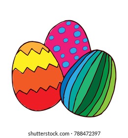 Isolated colorful Easter egg for coloring book, greeting card and other design. Easter egg vector.