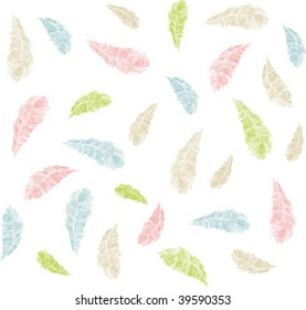 isolated colorful feathers background