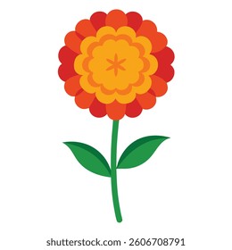 Isolated Colorful Flower Vector Illustrations