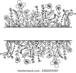 Isolated Colorful Line Frame Icon Leaf Floral Border Divider with Circular, rectangle or hexagon pink or red flower for save the date wedding tag name invitation vector
