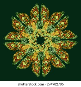 isolated colorful mandala picture 2