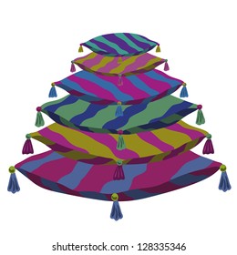 Isolated colorful pillows-vector illustration