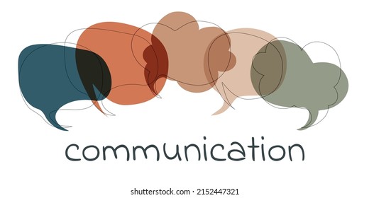 Isolated Colorful Speech Bubble. Communication Or Connection Social Network Concept. Text Communication. Online Friends Community. To Communicate. Talk Chat Exchange And Share Information