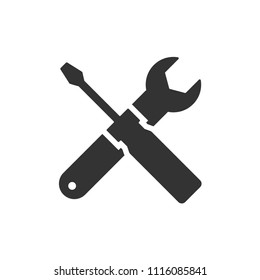 Isolated coloring Service Tools icon. Vector pictogram style is a flat bicolor symbol. Designed for software and web interface toolbars and menus.-Vector Iconic Vector.