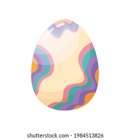Isolated colors easter egg symbol holiday vector illustration