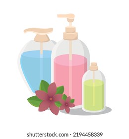 Isolated colors fragance spa vector illustration