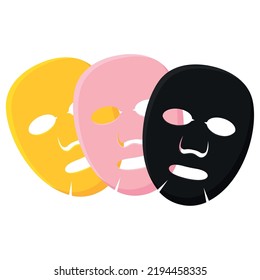 Isolated colors mask spa vector illustration
