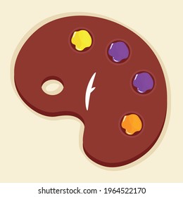 Isolated colors paint school tools icons - Vector