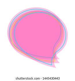 Isolated coloted bubble chat on a white background - Vector