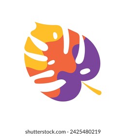 Isolated coloted natural leaf icon Vector illustration