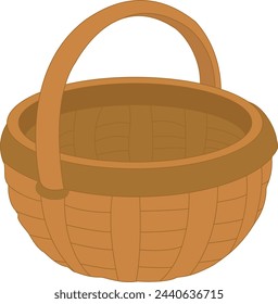 An isolated colourful basket vector