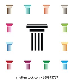 Isolated Column Icon. Marble Vector Element Can Be Used For Column, History, Marble Design Concept.