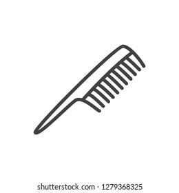Isolated comb icon line symbol on clean background. Vector hairbrush element in trendy style.