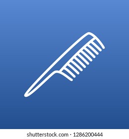 Isolated comb icon line symbol on clean background. Vector hairbrush element in trendy style.