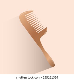 an isolated comb on a colored background