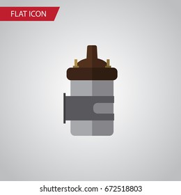 Isolated Combustion Engine Flat Icon. Absorber Vector Element Can Be Used For Absorber, Combustion, Engine Design Concept.