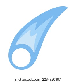 Isolated Comet Vector Icon, Emoticon
