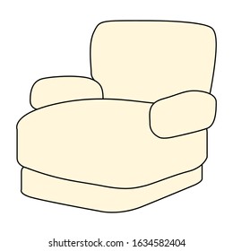 Isolated comfortable sofa. Home element - Vector illustration