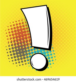 Isolated comic admiration symbol, Vector illustration