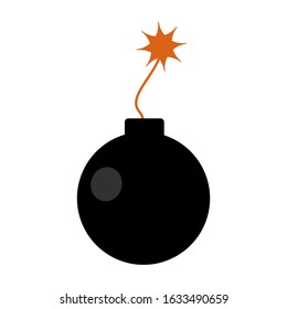 Isolated comic bomb icon with a white background. Vector illustration design