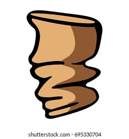Isolated comic bullet on a white background, Vector illustration