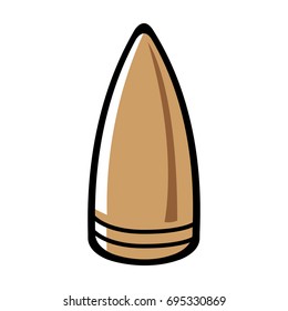 Isolated comic bullet on a white background, Vector illustration