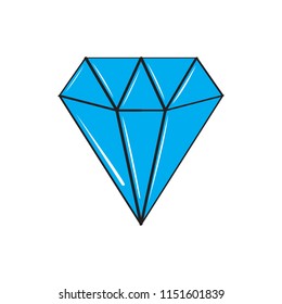 Isolated comic diamond icon