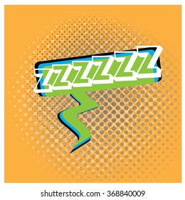 Isolated comic expression on a colored background