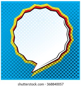 Isolated comic expression on a colored background