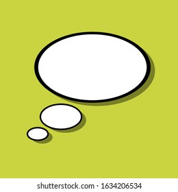 Isolated comic expression on a green background. Vector illustration