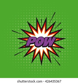 Isolated comic expression with text on a green textured background
