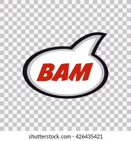 Isolated comic expression with text on a white textured background