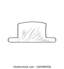 Isolated comic half musical note sketch. Vector illustration design