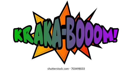 Isolated comic onomatopoeia on a white background, Vector illustration