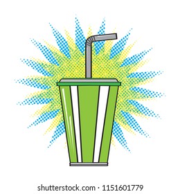 Isolated comic soda icon