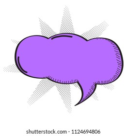 Isolated comic speech bubble