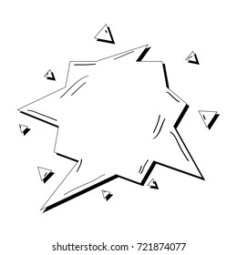 Isolated comic speech bubble on a white background, Vector illustration