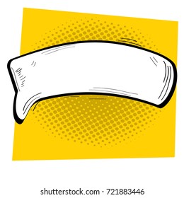 Isolated comic speech bubble on a colored background, Vector illustration