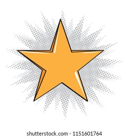 Isolated comic star shape icon