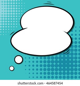 Isolated comic thinking bubble, Vector illustration