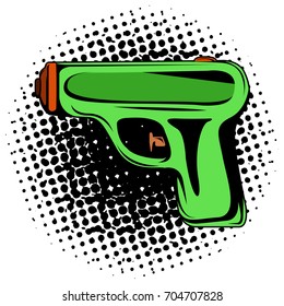 Isolated comic water gun on a white background, vector illustration