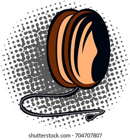 Isolated comic yo-yo on a white background, vector illustration