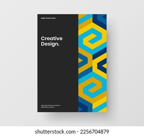 Identitätsdesign eines isolierten Unternehmens, Vektorvorlage. Trendy Mosaik Muster Plakatgrafik.